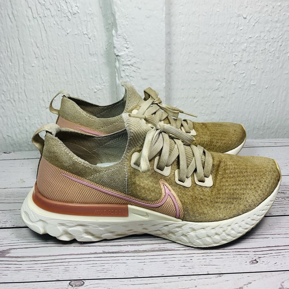 Nike Women React Infinity Run FK CD4372-103 Brown Athletic Sneaker Size 9.5